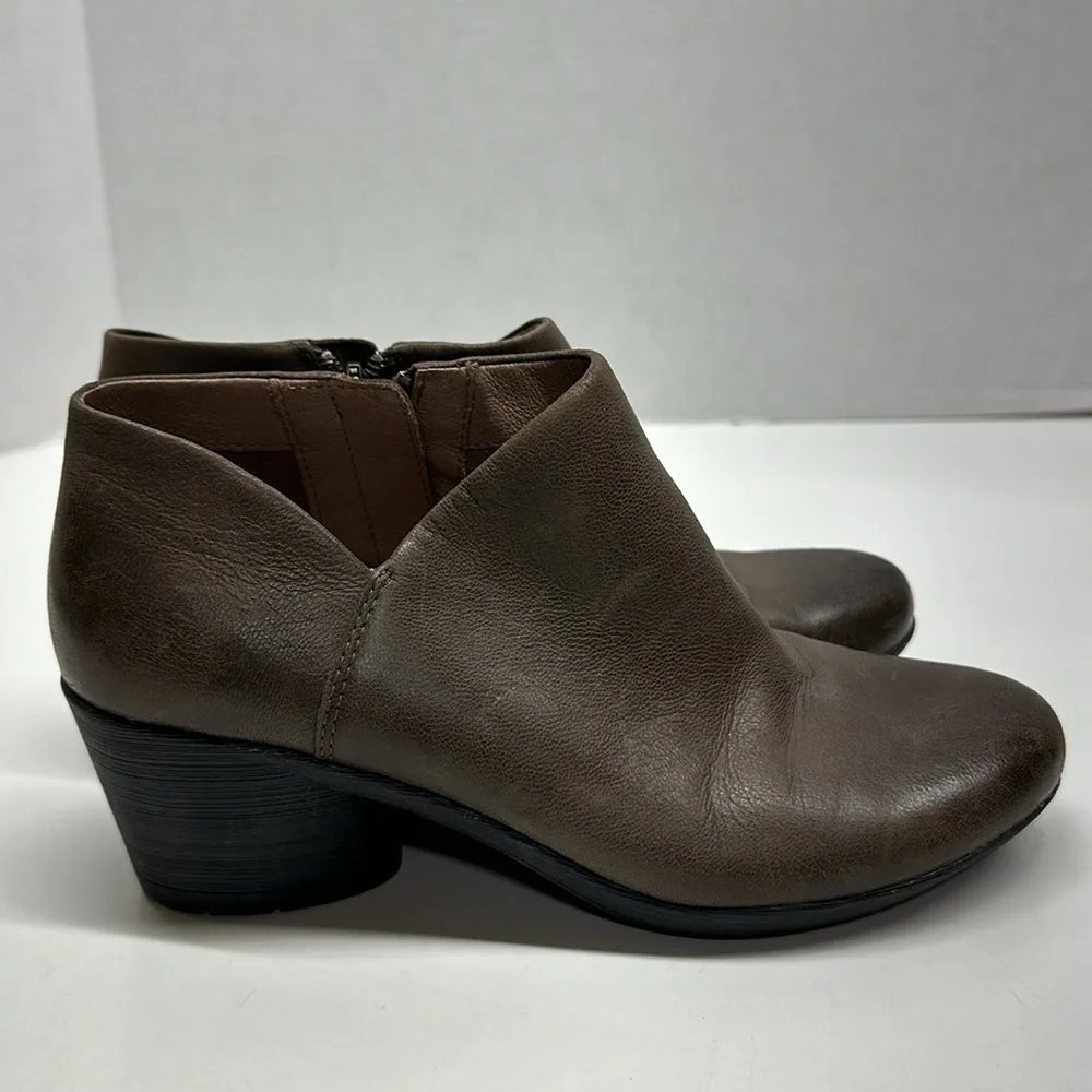 Dansko Raina Ankle Boots Burnished Calf Leather Boot Chestnut Brown Size 36